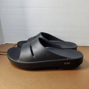 Oofos OOahh Black Comfort Recovery  Slides Unisex Men's 6 - Women's 8 Sandals